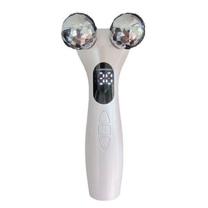 Rouleau de massage facial à double tête en cristal, rechargeable par USB, appareil de lifting du visage, mode vibration micro-courant - Product Image 2
