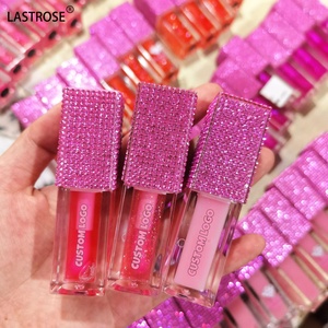 Hot Bán Long Lanh Trái Cây Hương Vị Màu Sắc Thay Đổi Lip Plumper Dầu Nhãn Hiệu Riêng Vegan Giữ Ẩm Son Bóng Với Rhinestone - Product Image 4