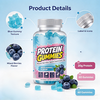 Bonbons gélifiés riches en protéines OEM, compléments sportifs, 10-19g, sans sucre, halal, végétaliens, pour adultes, favorisant la croissance musculaire et la perte de poids