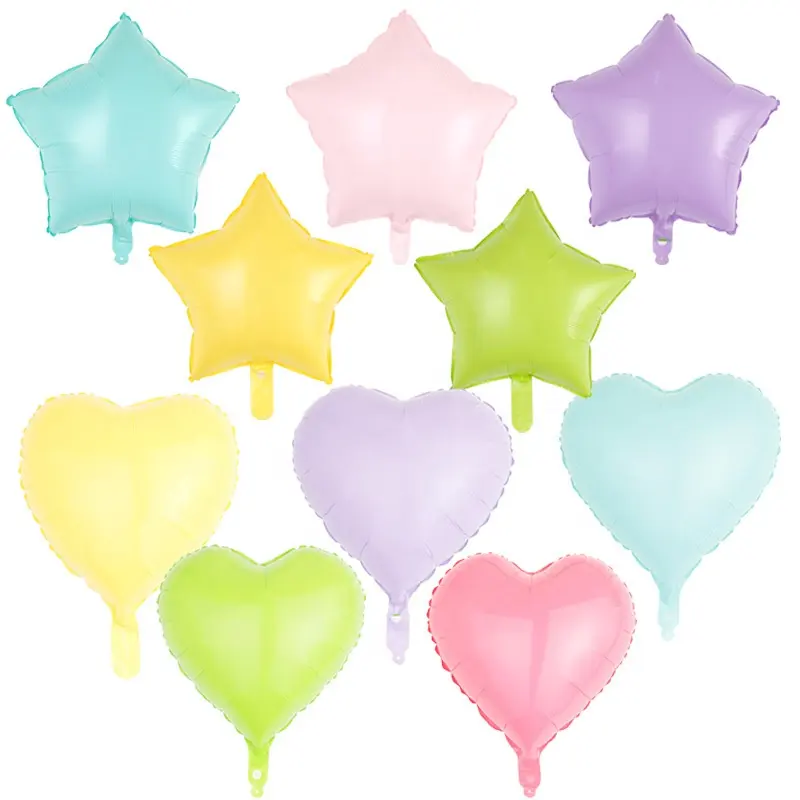 2023 Hot sell Floatable 18 inch /45cm heart star round helium air macarons color foil balloon custom foil balloon