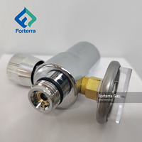 Regulator Gas standar berlapis krom kuningan Harga Murah Regulator aliran konstan untuk silinder aluminium