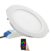 Contrôle intelligent rvb CCT 2700K ~ 6500K réglable dimmable LED downlight pour éclairage de maison intelligente