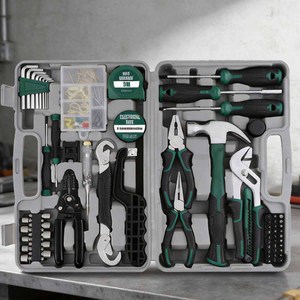 Juego de Herramientas Resistentes para el Hogar de 166 Piezas, Kit de Herramientas Esenciales para la Gestión de Propiedades y <span class=keywords><strong>Mantenimiento</strong></span> de Edificios - Product Image 1
