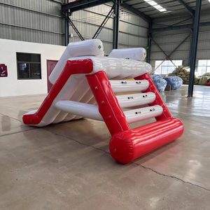 WINWAYTOYS สไลเดอร์น้ำเป่าลมพีวีซีแบบพกพา ทนทาน ใช้งานกลางแจ้ง พร้อมผนังปีนป่าย สะพานลอยน้ำ อุปกรณ์สันทนาการสำหรับเด็กอายุ 5-10 ปี - Product Image 5