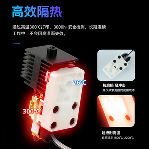 Conjunto de cabezal de impresión KINGROON para impresora 3D A1 A1 Mini, bloque de calentamiento de alta resistencia a la temperatura - Product Image 1