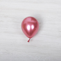 Ballon en latex chromé de couleur rouge métallique de haute qualité de 5 pouces pour la décoration de mariage et de fête