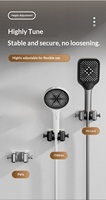 Support de douche mural sans perçage pour salle de bain, réglage multi-positions, interface universelle, pour pommes de douche, en ABS étanche