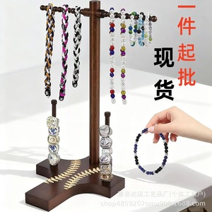 Wooden Baseball <b>Ring</b> Holder Desktop Jewelry Rack With Stacking Design For <b>Rings</b> And <b>Necklaces</b> - Product Image 3