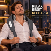 Masseur portable relaxant pour le cou, les épaules et le dos, à usage domestique et professionnel, mouvement de pétrissage 3D, toucher réel