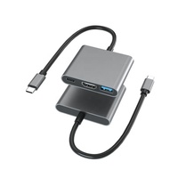 Adaptateur USB C vers HDTV 4K, Hub USB C 100W PD, Port USB A 3.0, Convertisseur AV numérique multiport HDMI vers USB-C pour Neo iPad, Tablettes, TV