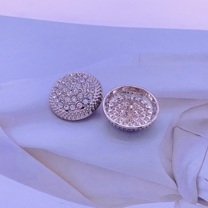 Nút áo kim loại tròn mạ kẽm đính đá, có thể giặt, tùy chỉnh logo thương hiệu nhà máy, dành cho quần áo, áo khoác, vest - Product Image 2