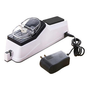 Afilador de cuchillos eléctrico JS 8901 automático de doble etapa para cuchillos de cocina y tijeras, material ABS, afiladores eléctricos. - Product Image 1