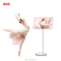 Pantalla Inteligente Portátil QDE de 21.5/24/27/32 Pulgadas con Sistema Operativo Android, TV Portátil con Batería de 5H 9H, Monitor LED 4K UHD Inalámbrico
