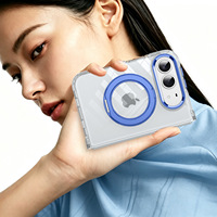Coque de téléphone antichoc IDEAL Factory Premium avec cadre métallique pour iPhone 18 Duo, support rotatif, logo personnalisé et charnière à clipser