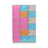 Casier scolaire extérieur en plastique ABS le plus populaire, armoire de rangement colorée pour sacs et cartables, assemblée pour l'école