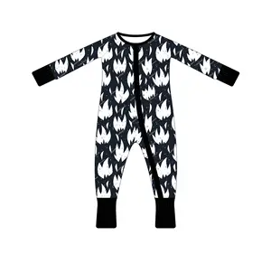 Original design flame pattern bamboo baby romper kids clothing for girls&boys