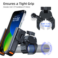 Support universel antichoc pour téléphone de vélo/moto, rotation à 360°, fixation rapide, conception flexible pour guidons et poussettes