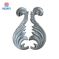 Pagar Halaman Besi Tempa Tangan yang Rumit dengan Desain Bunga dan Daun, Tahan Lama, Anti Karat, Dapat Disesuaikan, Barang Hias Modern