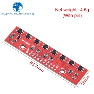 Tzt <span class=keywords><strong>8</strong></span> Kênh IR Cảm Biến Theo Dõi Hồng Ngoại Mô-đun Hàng Rào Dòng Theo Dõi Cảm Biến Mô-đun Phát Hiện Hội Đồng Quản Trị Tự Làm Cho <span class=keywords><strong>Arduino</strong></span> Thông Minh Xe - Product Image 2