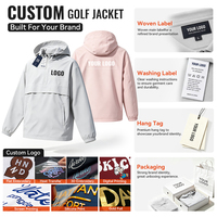 Veste de golf personnalisée pour hommes et femmes, coupe-vent léger, imperméable, respirant, OEM ODM, vêtements de golf