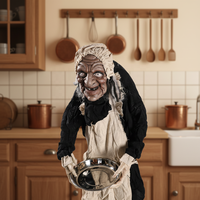 Décoration de sorcière lumineuse d'Halloween, électrique, à détection sonore, animée, accessoires pour maison hantée, alimentée par piles AAA, utilisation en extérieur