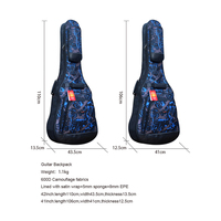 Bandoulière classique Design étui de basse étanche logo personnalisé Double cou 41 pouces guitare acoustique/électrique Gig/sac de voyage