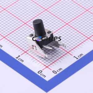 TS-1038-A10B3-D2 Tactile Switch Through hole Component THT Switch Single Pole Single Throw Round Button 2.5N Right Angle Insert - Product Image 1