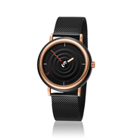 Pronto para enviar a marca seu rosto baixo moldura preto simples relógio rosa dourado