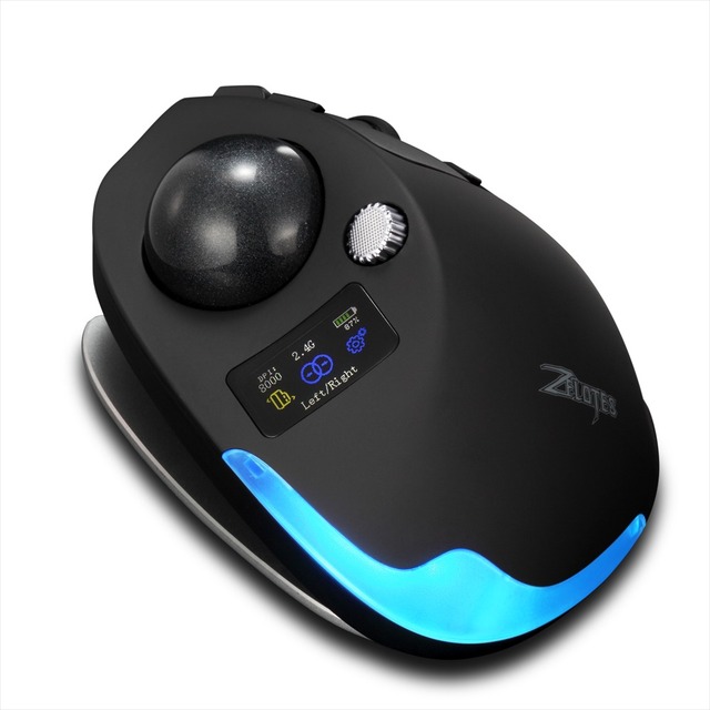 ZELOTES F-33pro Trackball Mouse Tri-mode Wireless Custom Multifunctional Ergonomic Professional 2D/3D Designer CAD Drawing Mouse