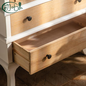 Aparador americano retro de madera maciza de 900 mm+, mueble de almacenamiento para sala de estar con puertas de vidrio y cajones - Product Image 4