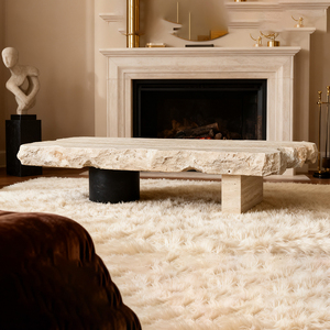 Bàn trà hiện đại phong cách vintage, bàn trà sang trọng nhẹ nhàng, mẫu thiết kế độc đáo, bàn trà hiệu ứng vỡ - Product Image 5