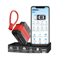 Dispositif de diagnostic OBD2 KONNWEI KW906 Bluetooth 5.2 ELM327 Lecteur de codes d'erreur OBDII/EOBD Outil de réinitialisation du voyant du moteur pour voitures Rouge