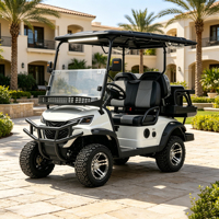 Voiturette de golf électrique Elite Edition 4 places avec peinture de carrosserie personnalisée et compartiment de rangement supplémentaire intégré