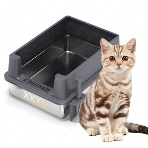 Usine OEM ODM, vente en gros de litière pour chat XXL, autonettoyante, 70*50*30 cm, litière pour chat extra large en acier inoxydable - Product Image 1