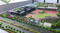 Maqueta de mesa de arena personalizada para la construcción de edificios escolares, modelo de planificación de campus para exposiciones educativas