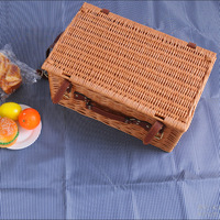 Nouveau panier à nourriture en rotin portable, ensemble fait à la main, panier de pique-nique en osier pour enfants, panier de pique-nique en saule promotionnel
