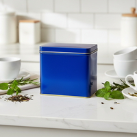 Boîte en fer blanc rectangulaire de qualité alimentaire JH Initiative avec impression offset pour assaisonnements, café, thé, sandwichs, pain