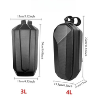 Sac avant rigide étanche pour trottinette, vélo, skateboard, grande capacité 3L/4L, pour accessoires de cyclisme électrique et rangement de téléphone