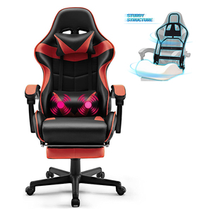 Best-seller Fauteuil de jeu avec roulettes silencieuses Rembourrage en cuir PU Dossier haut inclinable Idéal pour la configuration de la salle de jeux - Product Image 3