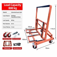 Nouvelle chariot de manutention en acier de 800 kg pour verre, avec 4 roues en PU, pliable, pour le commerce de détail et l'hôtellerie