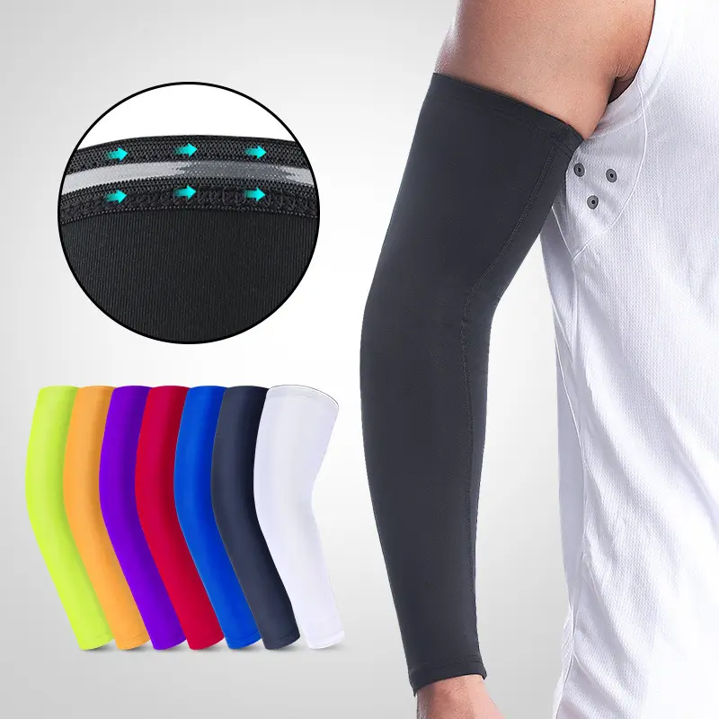 Manchon de compression unisexe pour sports de plein air, protection UV, basket-ball, cyclisme, volley-ball