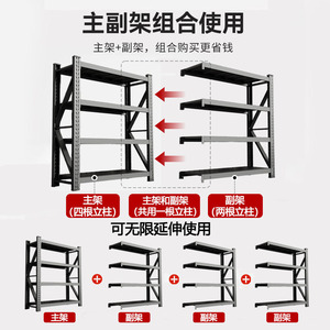 Étagère multi-niveaux Shanwei 5 étages en acier carbone, robuste, pour entrepôt, bureau, usage domestique - Product Image 4