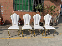 Chaise carrée de haute qualité, design moderne, durable, en acier inoxydable, pour événements commerciaux, mariages, hôtels, restaurants, extérieur, parcs