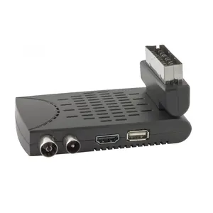 Spain DTV digital decoders mini DVB-T2 tuner of second generation and high definition with scart connector