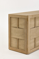 Buffet à quatre portes de style minimaliste japonais, d'inspiration rétro, finition frêne, adapté à une utilisation dans le salon