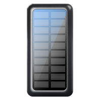 Batterie solaire portable 20W 20000mAh haute capacité 2026 avec design ultra-mince et batterie au lithium polymère pour usage extérieur