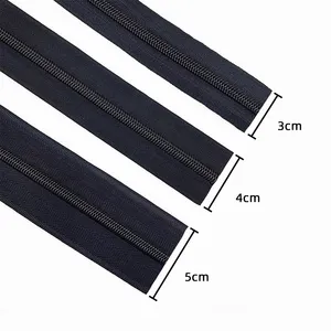 Good Price 4cm 5cm Wide Tape Nylon Zipper 5# Long Chain Widen Nylon Zipper For Luggage