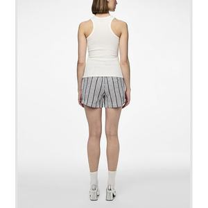 Débardeur de yoga pour femme avec logo personnalisé, sans couture, avec coussinets de poitrine, respirant, tricoté, vêtements de sport de gym, col halter, décontracté - Product Image 2