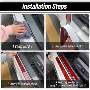 Protecteur <span class=keywords><strong>de</strong></span> <span class=keywords><strong>porte</strong></span> automobile à texture carbone époxy avec logo personnalisé autocollants <span class=keywords><strong>de</strong></span> protection <span class=keywords><strong>de</strong></span> <span class=keywords><strong>seuil</strong></span> <span class=keywords><strong>de</strong></span> <span class=keywords><strong>porte</strong></span> <span class=keywords><strong>de</strong></span> voiture autocollants anti-rayures - Product Image 4