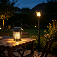 Lampes solaires de jardin, étanches, LED, effet flamme, décoratives, alimentées par énergie solaire, pour pelouse, patio, allée, éclairage paysager